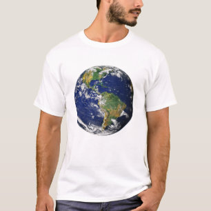T-shirt Planète Terre - Le marbre bleu (Les Amériques) T-S