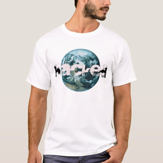 T-shirt planète Terre piratée (Devant)