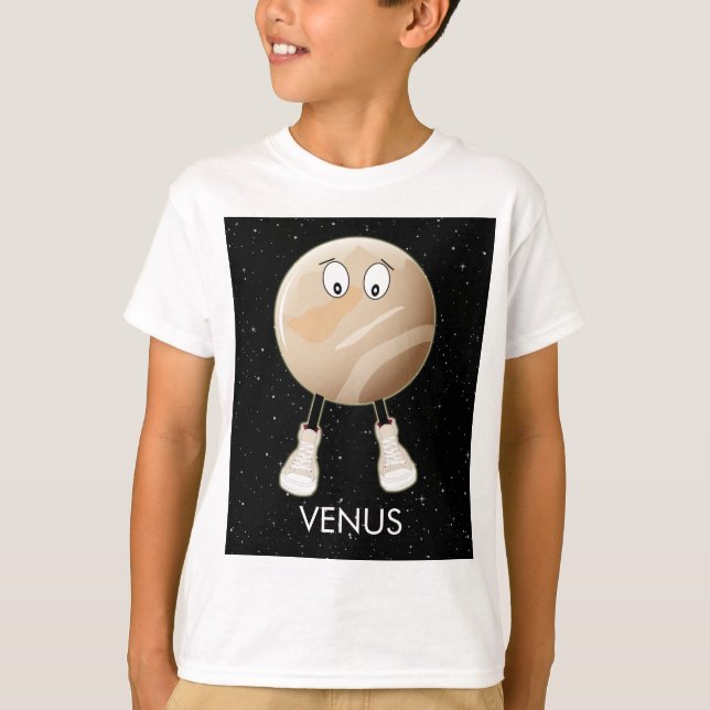 T-shirt Planète Vénus & Étoiles (Devant)