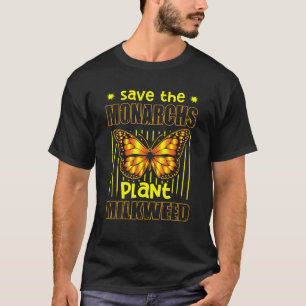 T-shirt Planète verte Sauvez les monarques Plante Milkweed