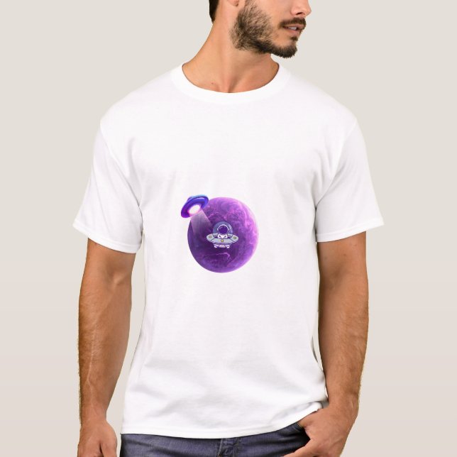 T-shirt planète violette (Devant)