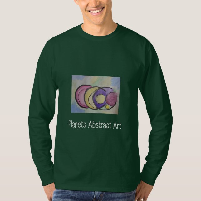 T-shirt Planètes Art Abstrait (Devant)