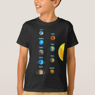 T-shirt Planètes avec des noms