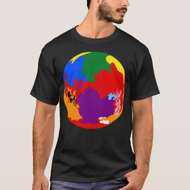 T-shirt Planètes de fierté - Pluton - Fierté de progrès (Devant)