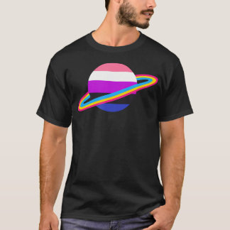 T-shirt Planètes de l'espace Arc-en-ciel Lgbt Lesbienne Ga