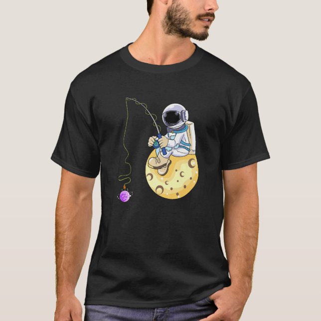 T-shirt Planètes de pêche astronautes pour le fromage (Devant)
