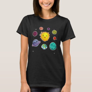 T-shirt Planètes de système solaire pour enfants pour Geek