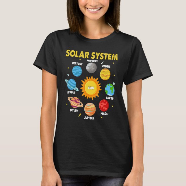 T-shirt Planètes de systèmes solaires pour les enfants Sys (Devant)