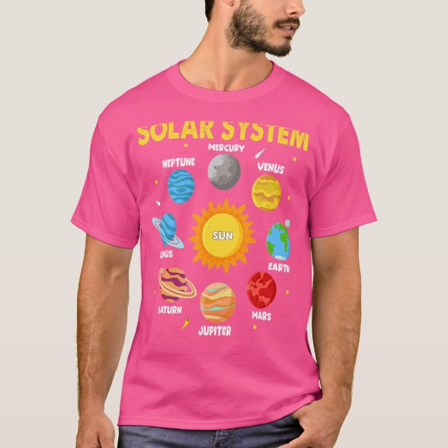 T-shirt Planètes de systèmes solaires pour les enfants Sys (Devant)