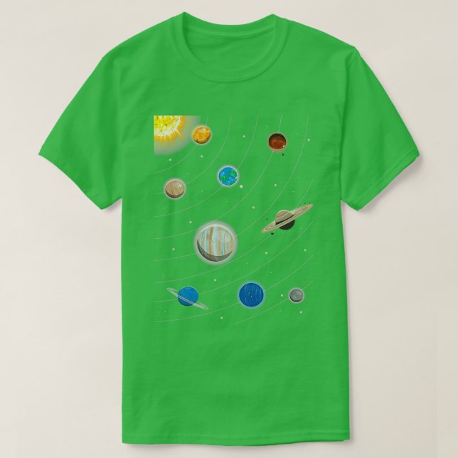 T-shirt Planètes du système solaire (Design devant)