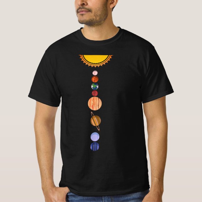 T-shirt Planètes du système solaire (Devant)