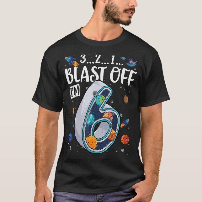 T-shirt Planètes du système solaire 6 ans 6 ans 6 ans (Devant)