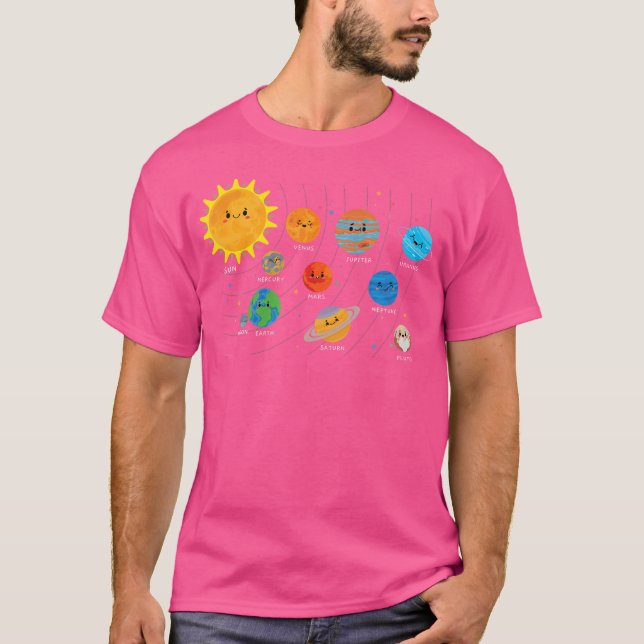 T-shirt Planètes du système solaire Astronaut du Soleil As (Devant)