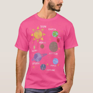 T-shirt Planètes du système solaire Astronomie