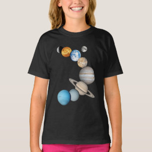 T-shirt Planètes du système solaire (Couleur modifiable)