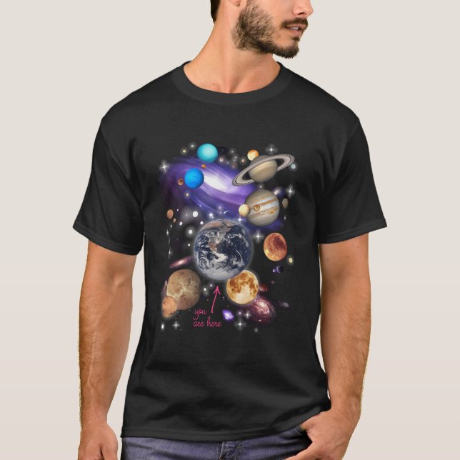 T-shirt Planètes du système solaire Espace (Devant)