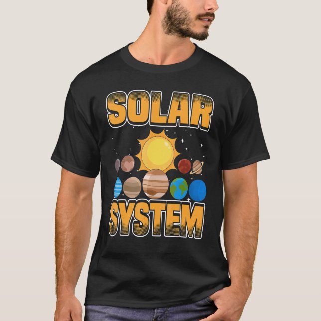 T-shirt Planètes Du Système Solaire Et Sciences Spatiales (Devant)