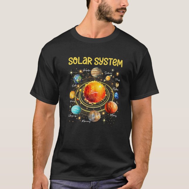 T-shirt Planètes du système solaire Science Espace Garçons (Devant)