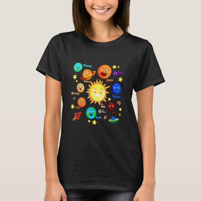 T-shirt Planètes du système solaire Science Espace Garçons (Devant)