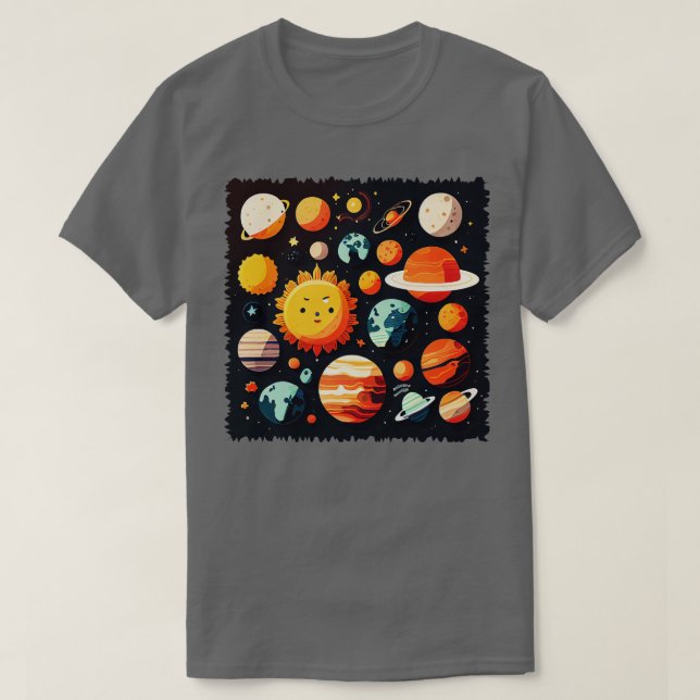 T-shirt Planètes et étoiles (Design devant)