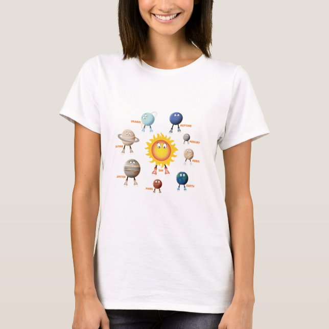 T-shirt Planètes et système solaire (Devant)