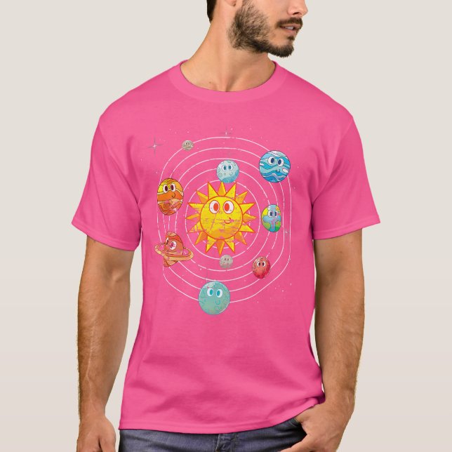 T-shirt Planètes mignonnes du Soleil Astronome Espace extr (Devant)