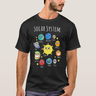 T-shirt Planètes Solaires Espace Système Pour Enfants Souc