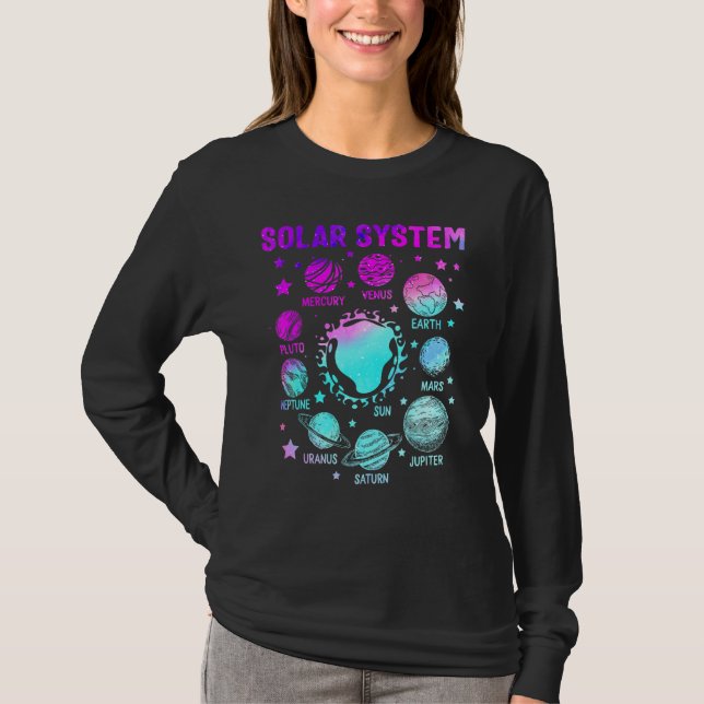 T-shirt Planètes solaires Système Espace Extérieur Planète (Devant)