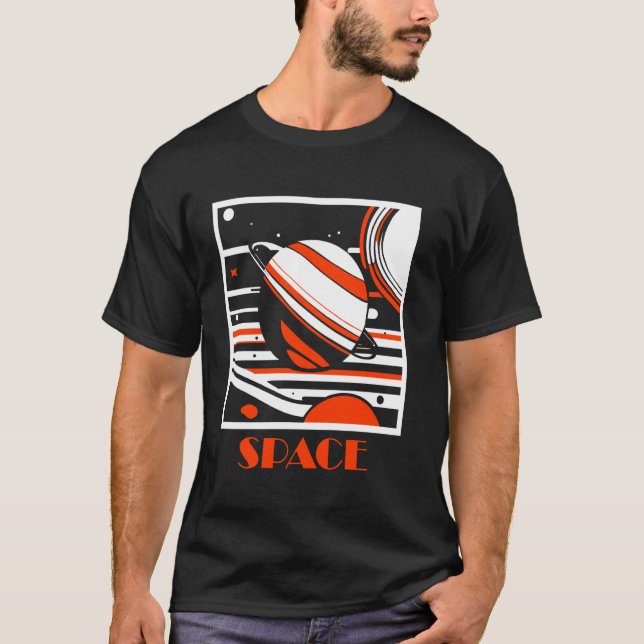 T-shirt Planètes spatiales Uranus Saturn Neptune Universe  (Devant)