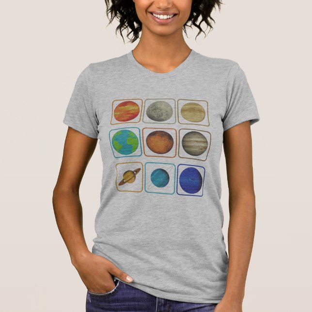 T-shirt Planètes Système Solaire (Devant)