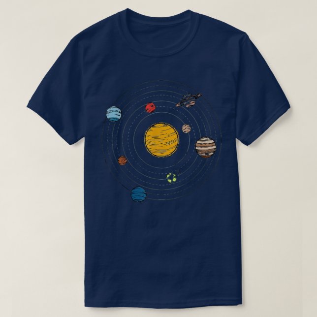 T-shirt Planètes univers Astronaut Journée de l'espace Lun (Design devant)
