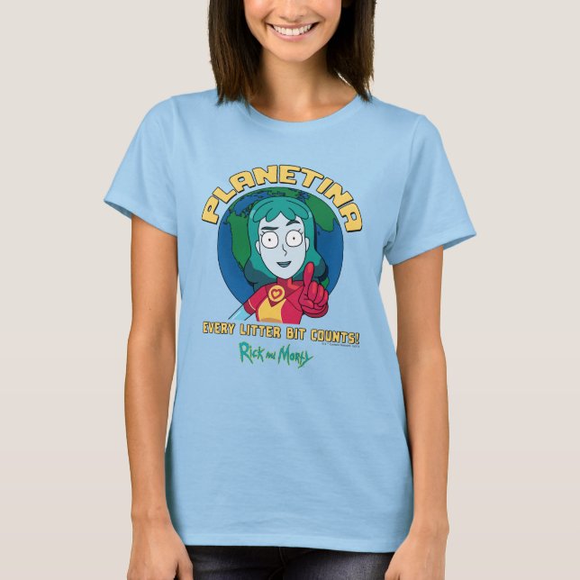 T-shirt Planetina - Chaque Bit De Litter Compte (Devant)
