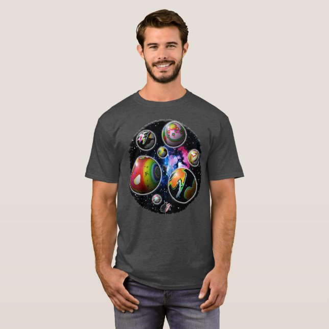 T-Shirt Planétoïdes (Devant entier)