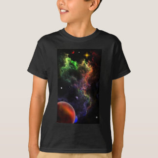 T-shirt Planétoïdes dans l'amas de nébuleuse Art spatial
