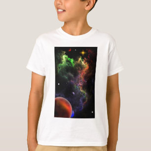 T-shirt Planétoïdes Dans Le Cluster Nebula Art Spatial