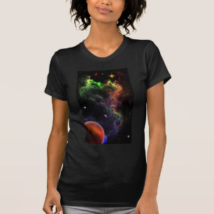 T-shirt Planétoïdes Dans Le Cluster Nebula Art Spatial
