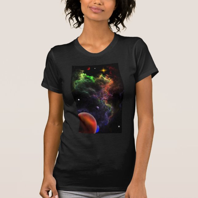 T-shirt Planétoïdes Dans Le Cluster Nebula Art Spatial (Devant)