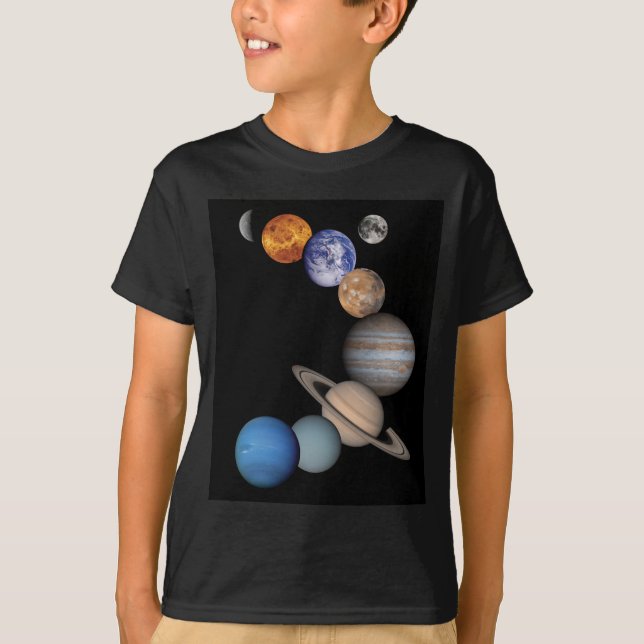 T-shirt Planets du système solaire (Devant)