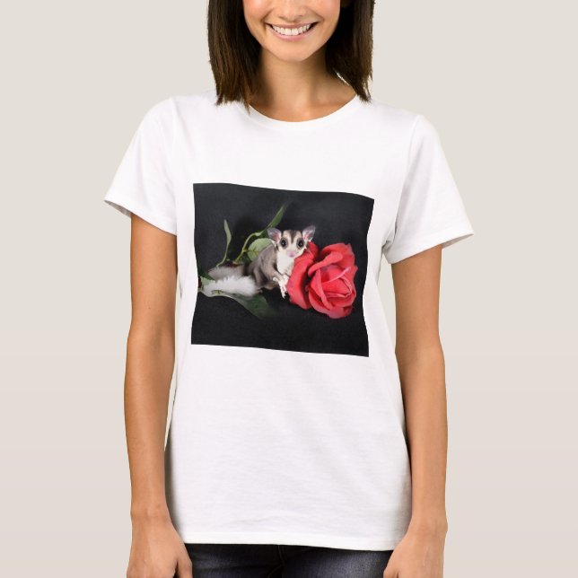 T-shirt Planeur à sucre et Rose (Devant)