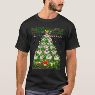 T-shirt Planeur de sucre Xmas Éclairage Arbre de sucre Pli