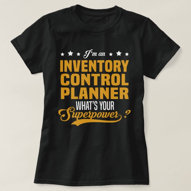 T-shirt Planificateur de contrôle d'inventaire (Design devant)