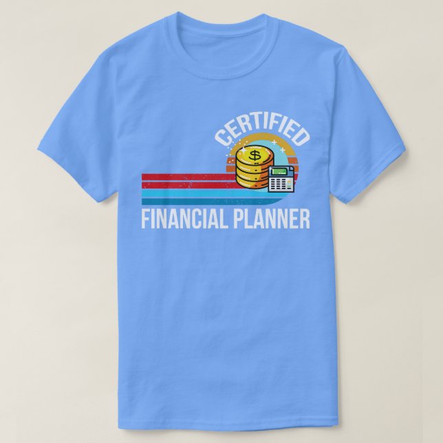 T-shirt planificateur financier certifié vintage retro (Design devant)