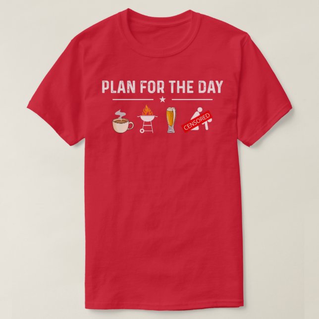T-shirt Planifier Pour La Journée (Design devant)