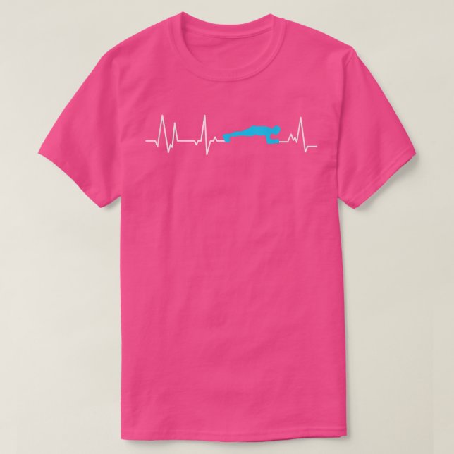 T-shirt Plank Heartbeat Fitness Podyweight entraînement de (Design devant)