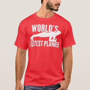 T-shirt Planking Worlds Plus rapide Planker Gym Burgers