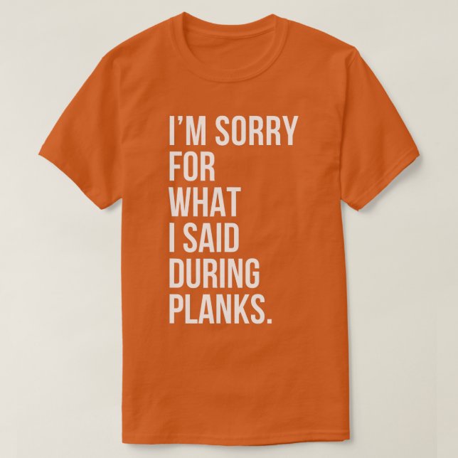 T-shirt Planks Funny Planking Gym Fitness entraînement (Design devant)