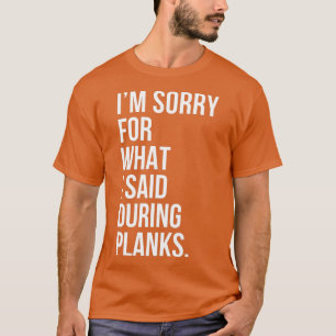 T-shirt Planks Funny Planking Gym Fitness entraînement