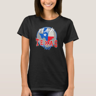 T-shirt Plano Texas en rouge blanc et bleu Bonnet Flower