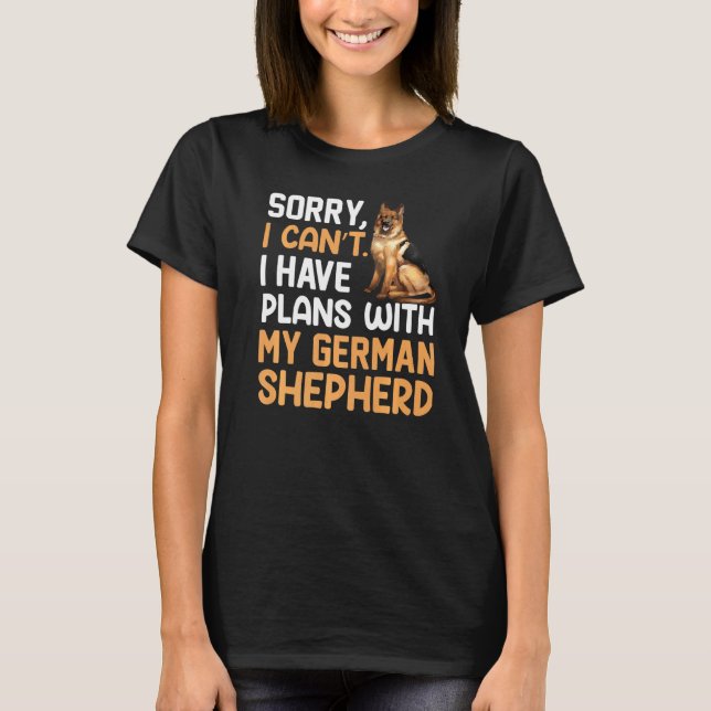 T-shirt Plans avec mon berger allemand (Devant)