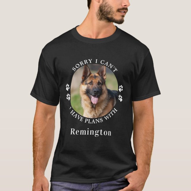 T-shirt Plans Avec Mon Chien Cute Personnalisé Animaux De  (Devant)